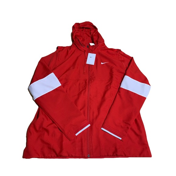 Nike‎ Men's Dri-FIT Training Jacket Scarlet Red/White XL CV0094-657 NWT New